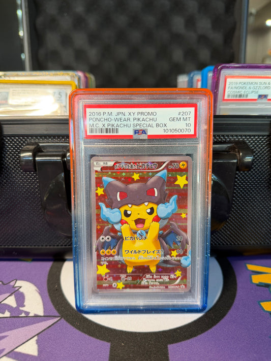 X Charizard Poncho Pikachu PSA 10