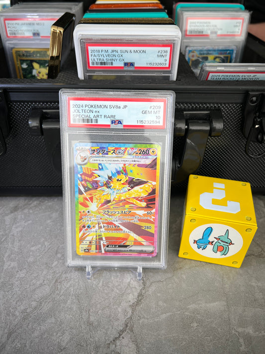 PSA 10 – Jolteon ex 2024 Pokémon Japanese SV8a Scarlet & Violet #209 SAR/Jolteon ex
