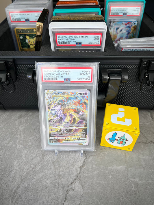 PSA 10 – Mewtwo VSTAR 2023 Pokémon Sword & Shield Crown Zenith #GG44 FA/Mewtwo VSTAR