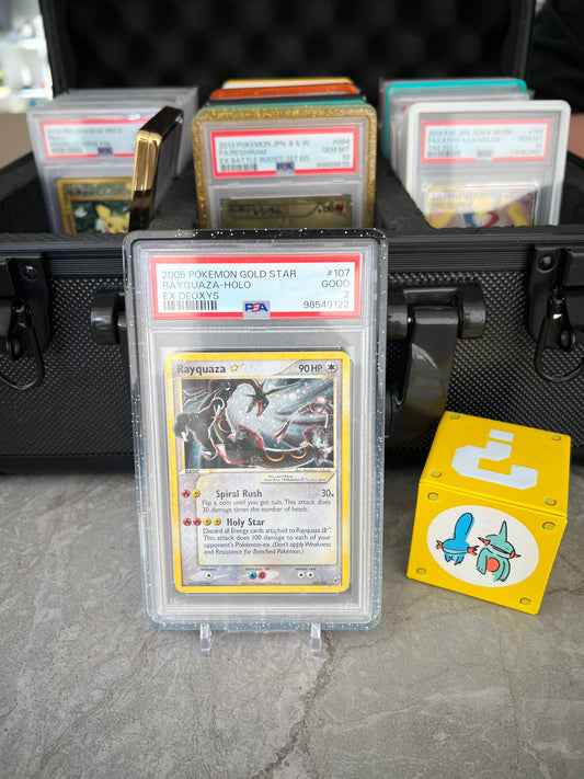 PSA 2 – Rayquaza ☆ 2005 Pokémon EX Deoxys #107 Gold Star/Holo