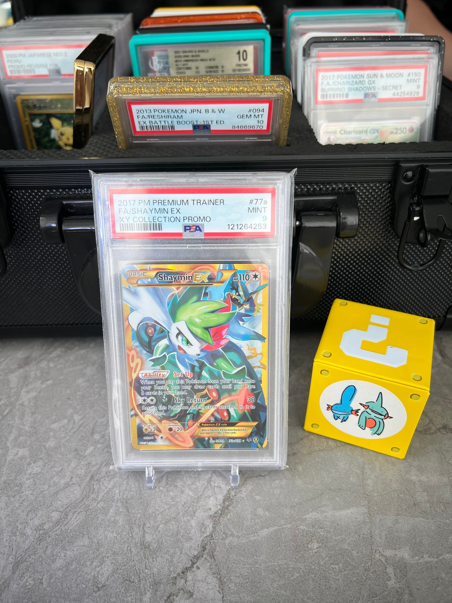 PSA 9 – Shaymin EX 2017 Pokémon Premium Trainer XY Promo #77a FA/Shaymin EX