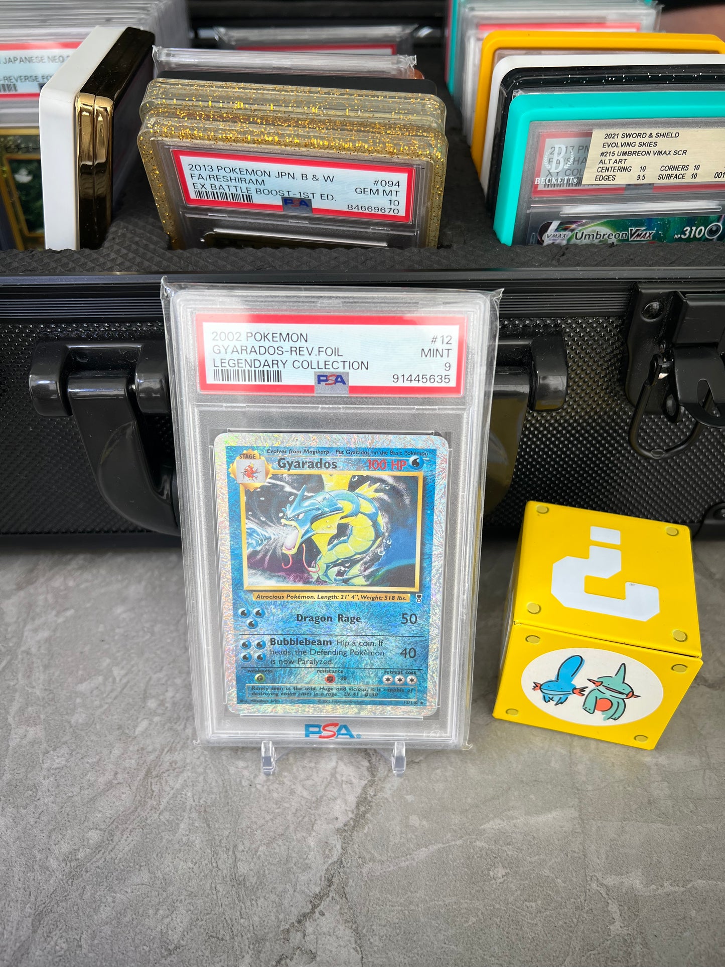PSA 9 – Gyarados 2002 Pokémon Legendary Collection #12 Reverse Foil