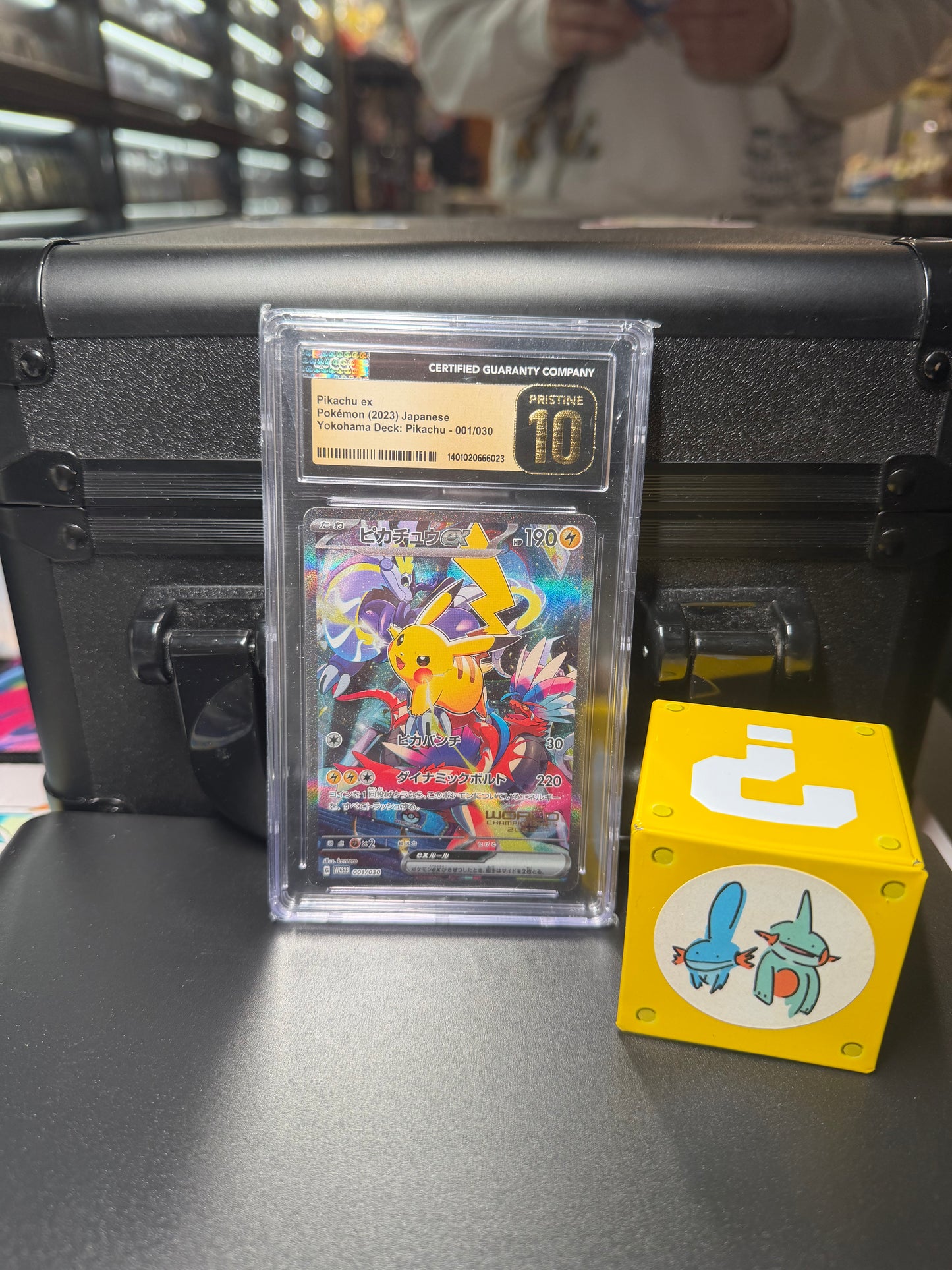 CGC Pristine 10 – Pikachu ex 2023 Pokémon Japanese Yokohama Deck Pikachu #001/030
