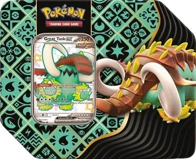 Paldean Fates Tin [Great Tusk ex]