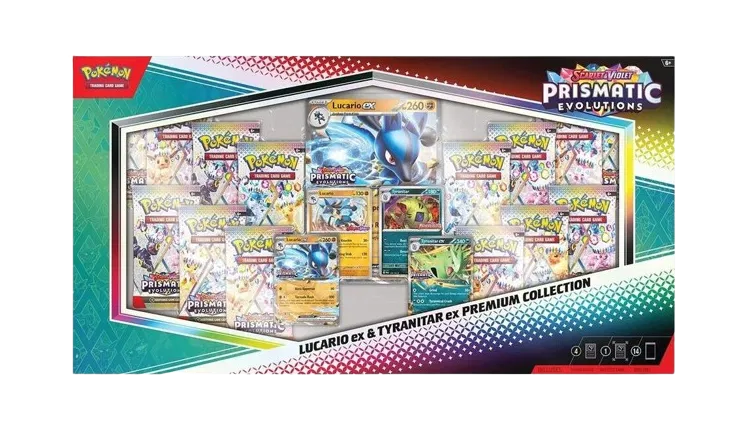 Prismatic Evolutions Lucario ex & Tyranitar ex Premium Collection (Sam's Club)